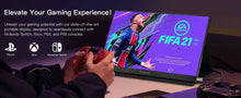Load image into Gallery viewer, 15.6 inch Portable Monitor for Laptop, 1080P 72 NTSC 100 sRGB USB C HDMI Travel External Second Computer Screen with HDR