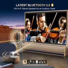 Load image into Gallery viewer, HY300 Pro HiFi Projector 4K Android 11 Dual Wifi6.0 BT5.0 H713 280ANSI 720P Built-in Cinema Sound Speaker Protable Mini Projetor