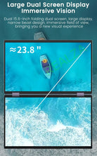 Load image into Gallery viewer, 15.6 Inch Dual Touch Screen Portable Monitor 1080P FHD With 360° Flip External Screen For PC Laptop Mac Phone Xbox PS4/5 Switch