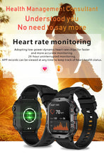 Load image into Gallery viewer, 2024 Rugged Military Smart Watch Men Outdoor Watches lP68 Waterproof 2.01" Al Voice Bluetooth Call Smartwatch For Android lOS