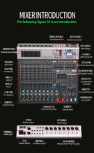 Load image into Gallery viewer, 26-channel Professional Audio Mixer Console +48V Phantom Power 99 DSP Effects Bluetooth USB Computer Play For Stage Performance