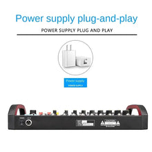 Load image into Gallery viewer, 4 / 8-channel mixer DSP reverberation effect professional Bluetooth USB audio mixer balance family karaoke stage performance KTV