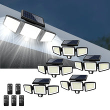 Load image into Gallery viewer, Three-Head Outdoor Waterproof Solar Light with 200+ LEDs and Motion Sensor Security Light for Porches, Garages, Yard Entrances,