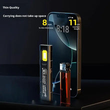 Load image into Gallery viewer, Powerful Mini COB LED Keychain Flashlight USB C Rechargeable Hanging Work Light Waterproof Keyring Camping Walking Pocket Lamp