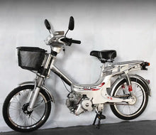 Load image into Gallery viewer, New 49cc moped motorcycle mini gas bike with pedal cycling and e-mark EEC COC no requirement license