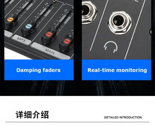Load image into Gallery viewer, 8/12 Channel Digital Mixer Audio Console 100 DSP Effects Bluetooth USB MP3 DJ Reverberation Sound Mixing Console