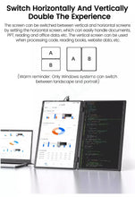 Load image into Gallery viewer, 15.6 Inch Dual Touch Screen Portable Monitor 1080P FHD With 360° Flip External Screen For PC Laptop Mac Phone Xbox PS4/5 Switch