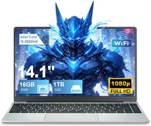 Load image into Gallery viewer, 2025 Portable Gaming Laptop Computer Windows 11 Intel Core i9 8950HK 16GB DDR4 1TB 2TB SSD 1920*1080P Office Gaming PC Notebook