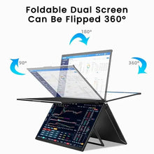 Load image into Gallery viewer, 15.6 Inch Dual Touch Screen Portable Monitor 1080P FHD With 360° Flip External Screen For PC Laptop Mac Phone Xbox PS4/5 Switch