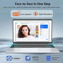 Load image into Gallery viewer, Portable Laptop Computer PC Windows 11 Intel Core i7 8500Y 15.6 Inch 20GB DDR 1TB SSD Office Laptops Fingerprint Unlock Notebook