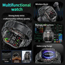 Load image into Gallery viewer, 2024 Rugged Military Smart Watch Men Outdoor Watches lP68 Waterproof 2.01" Al Voice Bluetooth Call Smartwatch For Android lOS