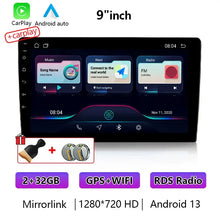 Load image into Gallery viewer, Android 13 2 Din Car Radio Auto radio 64G 7"/9"/10" Universal WIFI GPS Car Audio Multimedia Player For Hyundai Nissan Toyota Kia