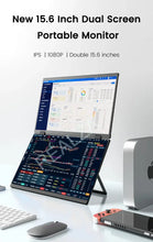 Load image into Gallery viewer, 15.6 Inch Dual Touch Screen Portable Monitor 1080P FHD With 360° Flip External Screen For PC Laptop Mac Phone Xbox PS4/5 Switch