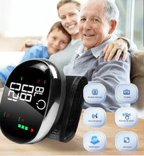 Load image into Gallery viewer, Digital Wrist Blood Pressure Meter Automatic Voice Tonometer Heart Rate Monitor Smart Touch LCD Screen Charge Sphygmomanometer