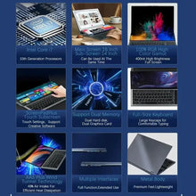 Load image into Gallery viewer, Dual Screen Laptop 16.1 Inch + 14.1 Inch Touch Screen Core i7 10750H Processor Gaming Laptop DDR4 16/32GB SSD Notebook Computer