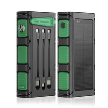 Load image into Gallery viewer, Hand Crank Solar Power Bank 30000mAh with Cable Camping Light PD 20W Fast Charging Powerbank for iPhone Xiaomi Samsung Powerbank