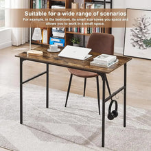 Load image into Gallery viewer, Water Proof Writing Work Adjustable Feet Computer Desk for Small Space/Home Office/Dormitory, 43 Inch