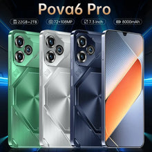 Load image into Gallery viewer, Pova 6 Pro Smartphone 22GB+2TB 7.3 inch Large Screen 8000mAh 4G 5G Dual SIM Cellphone 108MP Camera 10 Core Chip Super Game Phone