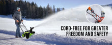 Load image into Gallery viewer, Deli Steelite 42V 20" Cordless Snow Blower – 850 Lbs/Min, Dual 4.0Ah Batteries & Charger Included – Effortless Snow Removal