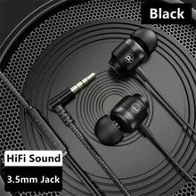 Load image into Gallery viewer, Portable 3.5mm In-ear Headphones Stereo in Ear Wired Headset High Definition Deep Bass Earbuds