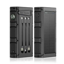 Load image into Gallery viewer, Hand Crank Solar Power Bank 30000mAh with Cable Camping Light PD 20W Fast Charging Powerbank for iPhone Xiaomi Samsung Powerbank