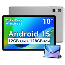 Load image into Gallery viewer, 10.1 2025 Tablet Android 15 8-core 12GB RAM 128GB with dual camera display