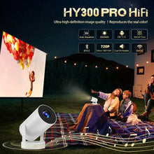 Load image into Gallery viewer, HY300 Pro HiFi Projector 4K Android 11 Dual Wifi6.0 BT5.0 H713 280ANSI 720P Built-in Cinema Sound Speaker Protable Mini Projetor