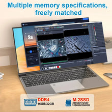 Load image into Gallery viewer, Xiaman 15.6" Intel Core i7 6500U Laptop Computer Windows 11 Pro 16GB DDR4 512GB 1TB SSD Portable Notebook PC Gamer Gaming Laptop