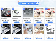 Load image into Gallery viewer, Smart Photochromic Presbyopia Glasses TR90 Sports Progressive Multifocal Reading Eyeglasses Finished Near Far Bifocal Eyewear