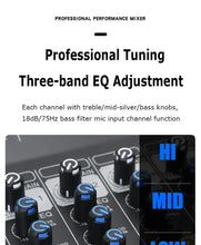 Load image into Gallery viewer, 8/12 Channel Digital Mixer Audio Console 100 DSP Effects Bluetooth USB MP3 DJ Reverberation Sound Mixing Console