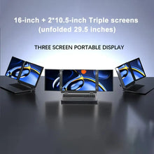 Load image into Gallery viewer, 16+2*10.5 Inch Triple Screen Laptop Intel Core i7 1260P 32GB RAM 2TB Notebook Fingerprint/Face Recognition Unlocking Gaming PC