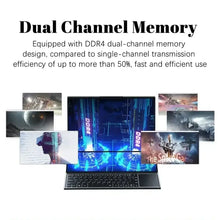 Load image into Gallery viewer, Dual Screen Laptop 16.1 Inch + 14.1 Inch Touch Screen Core i7 10750H Processor Gaming Laptop DDR4 16/32GB SSD Notebook Computer