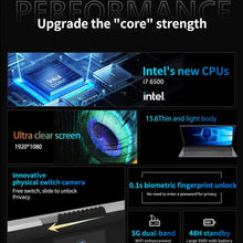 Load image into Gallery viewer, Intel Core I7-6500U  Laptop 32GB Ram 2TB SSD Windows 11 Notebook Gamer Office Computer PC Backlit Fingerprint Unlock Wifi Camera