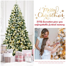 Load image into Gallery viewer, 7.5Ft Pre-Lit Premium Snow Flocked Hinged Artificial Christmas Tree w/550 Lights