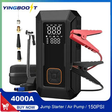 Load image into Gallery viewer, YINGBOOST Car Jump Starter with Air Pump Peak 4000A Jump Starter&150PSI Air Compressor, Portable Auto Power Bank ,Tire Inflator