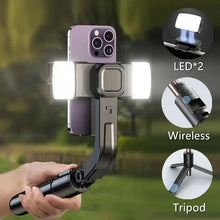 Load image into Gallery viewer, 1-Axis Gimbal Bluetooth Selfie Stick with Tripod and Stabilizer.