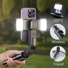 1-Axis Gimbal Bluetooth Selfie Stick with Tripod and Stabilizer.