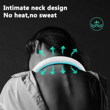 Load image into Gallery viewer, New Mini Neck Fan Portable Bladeless Hanging Neck 1200mAh Rechargeable Air Cooler 3 Speed Mini Summer Sports Fans