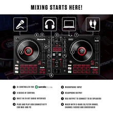 Load image into Gallery viewer, Mix-track Platinum FX - DJ Controller For Serato DJ with 4 Deck Control, DJ Mixer, Built-in Audio Interface, Jog Wheel Displays