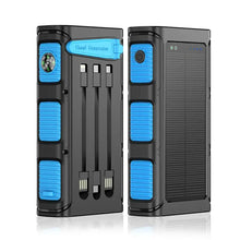 Load image into Gallery viewer, Hand Crank Solar Power Bank 30000mAh with Cable Camping Light PD 20W Fast Charging Powerbank for iPhone Xiaomi Samsung Powerbank