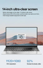 Load image into Gallery viewer, 2025 Gaming Laptop Computer Windows 11 Pro 14.1" Intel CORE i9 8950HK 16GB DDR4 1TB 2TB SSD 1920*1080 Office Gaming PC notebook