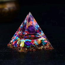 Load image into Gallery viewer, Natural Crystal Energy Generator Energy Pyramid Spiritual Healing Crystal Chakra Resin Meditation Tool Room Decoration