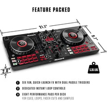 Load image into Gallery viewer, Mix-track Platinum FX - DJ Controller For Serato DJ with 4 Deck Control, DJ Mixer, Built-in Audio Interface, Jog Wheel Displays