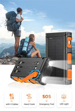 Load image into Gallery viewer, Hand Crank Solar Power Bank 30000mAh with Cable Camping Light PD 20W Fast Charging Powerbank for iPhone Xiaomi Samsung Powerbank
