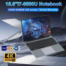 Load image into Gallery viewer, Intel Core I7-6500U  Laptop 32GB Ram 2TB SSD Windows 11 Notebook Gamer Office Computer PC Backlit Fingerprint Unlock Wifi Camera