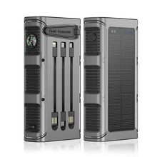 Load image into Gallery viewer, Hand Crank Solar Power Bank 30000mAh with Cable Camping Light PD 20W Fast Charging Powerbank for iPhone Xiaomi Samsung Powerbank