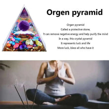 Load image into Gallery viewer, Natural Crystal Energy Generator Energy Pyramid Spiritual Healing Crystal Chakra Resin Meditation Tool Room Decoration