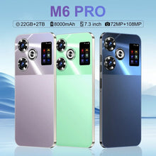 Load image into Gallery viewer, 2024 M6 Pro New Smartphone 5G 7.3-inch High-definition Android 14 Snapdragon 8gen3 5G Dual SIM 8000mAh Unlocking Mobile Phone
