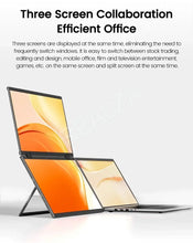 Load image into Gallery viewer, 15.6 Inch Dual Touch Screen Portable Monitor 1080P FHD With 360° Flip External Screen For PC Laptop Mac Phone Xbox PS4/5 Switch