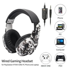 Load image into Gallery viewer, 3.5mm Wired Gaming Headphones With Microphone For Computer PS4 PS5 Xbox Bass Stereo PC High Sound Quality Wired Headset